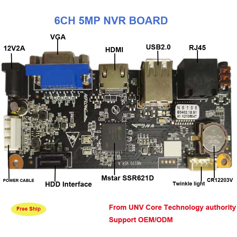 Home Security Hikvision - Placa PCB UYC nvr, 8 canales/10