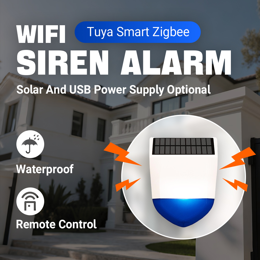 Alarm Siren Outdoor - Tuya Smart Zigbee/Wifi sirena alarma impermeable