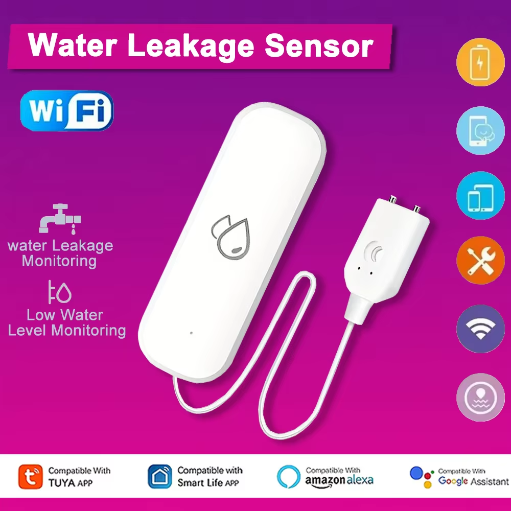 Home Security With Monitoring - Sensor de Alarma de Fugas de