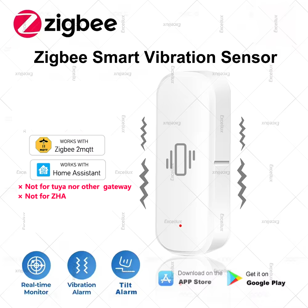 Home Security With Alarm - Sensor de vibración inteligente Zigbee, protección