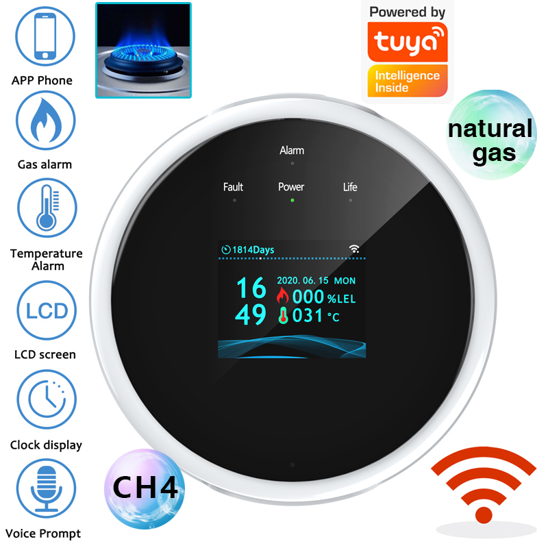 Home Security Tools - Sensor de alarma de gas WiFi