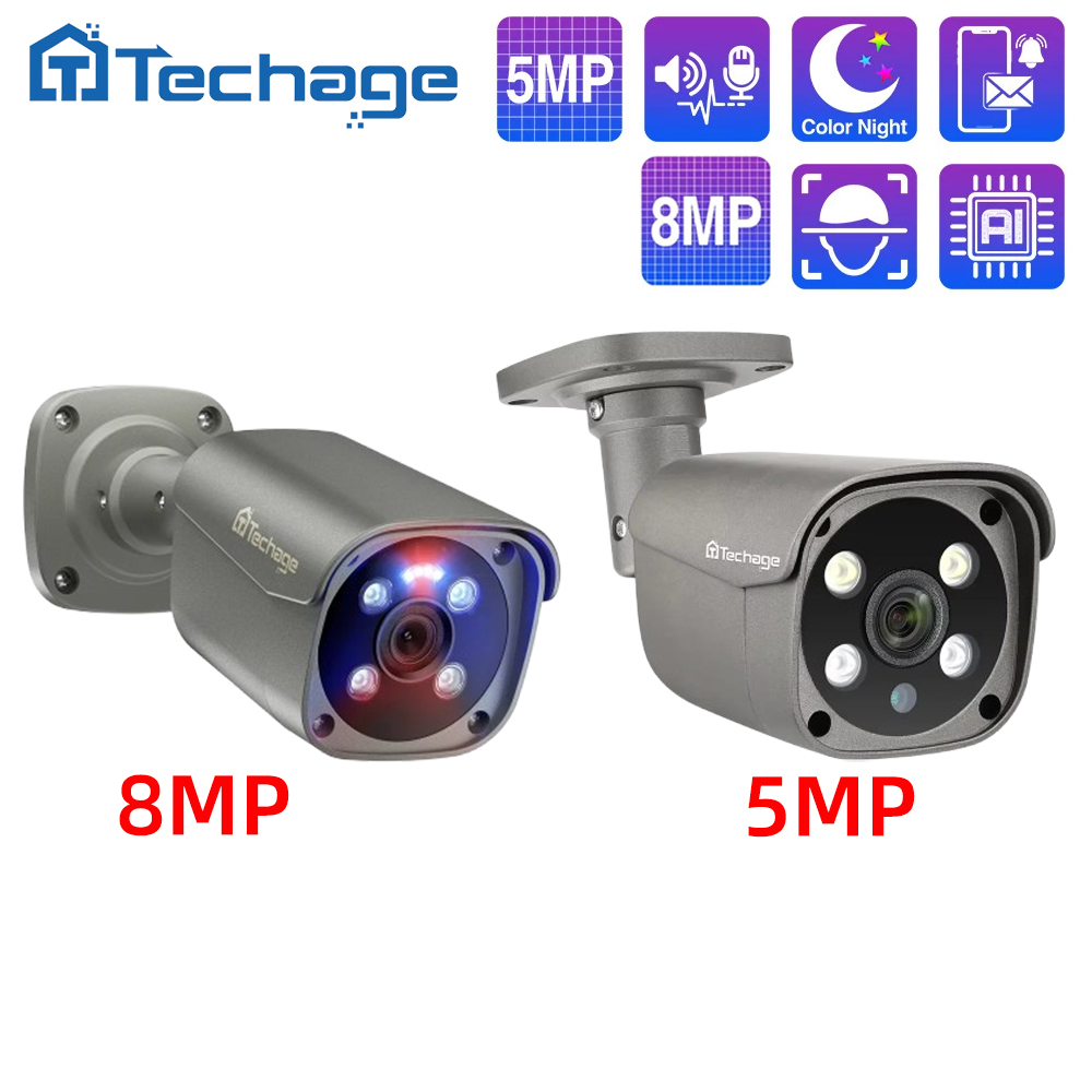 Home Security Ai - Techage 8MP 5MP 4MP cámara de