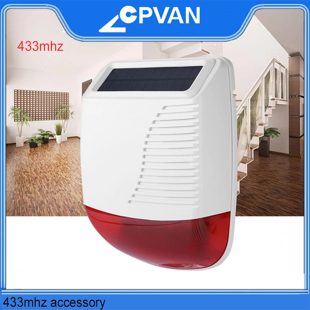 Alarm Siren Outdoor - CPVAN-sirena inalámbrica para exteriores, sonido de