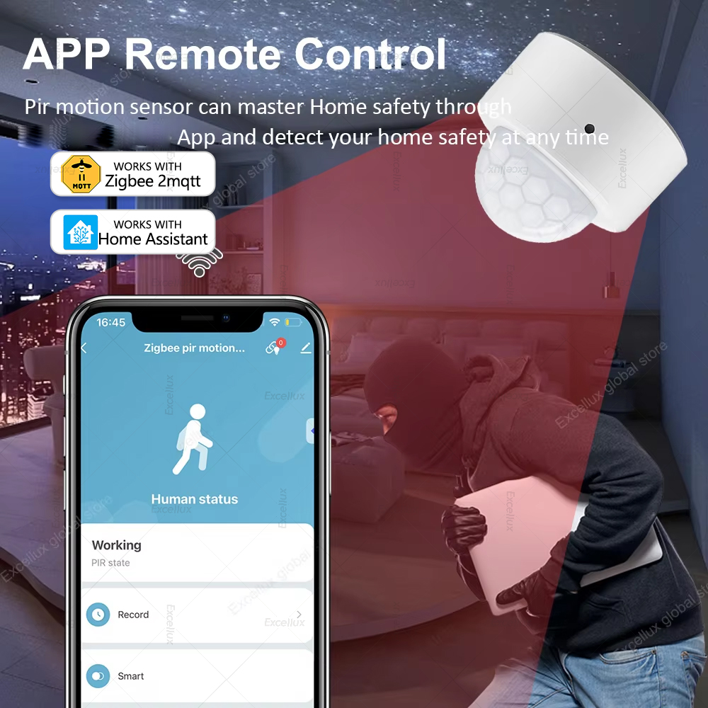 ZigBee-Sensor de movimiento PI - Home Security With Alarm reseña y precio