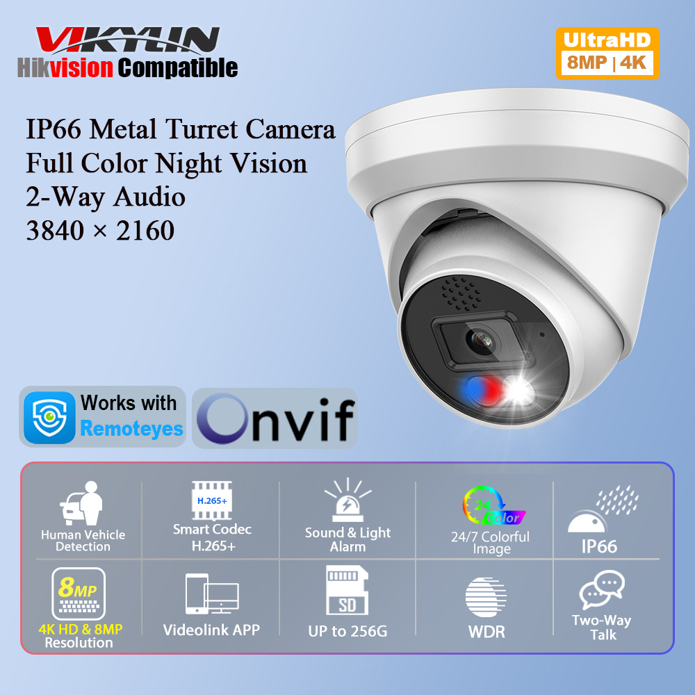 Cámara IP Vikylin 4K 8MP con A - Home Security Options reseña y precio