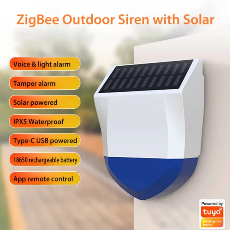 Tuya Smart Zigbee/Wifi sirena  - Alarm Siren Outdoor reseña y precio