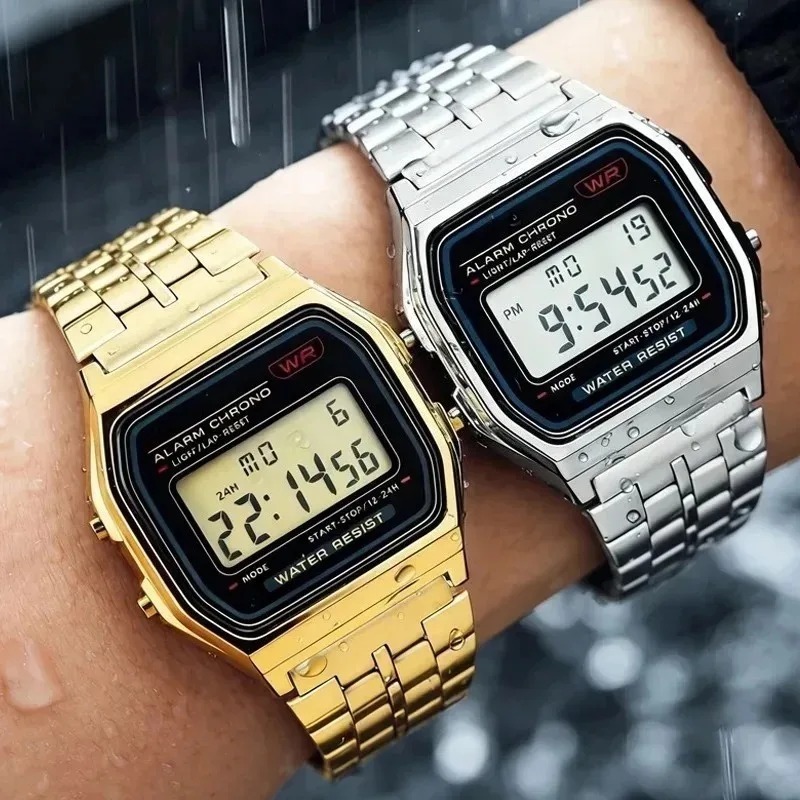Reloj de pulsera F91W, resiste - Home Security Electronics reseña y precio