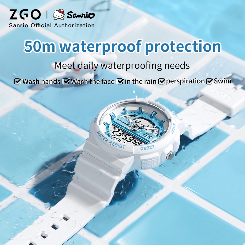 Reloj electrónico ZGO X Sanrio - Home Security Electronics reseña y precio