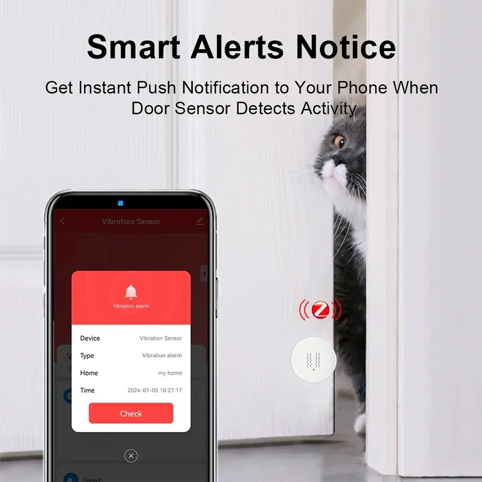 Sensor de Vibración Inteligent - Home Security With Alarm reseña y precio