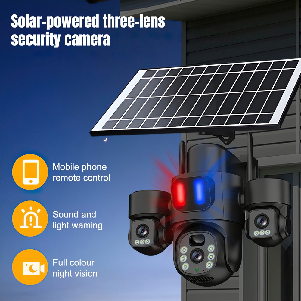 Cámara Solar WiFi PTZ para Ext - Home Security Cameras Wireless reseña y precio