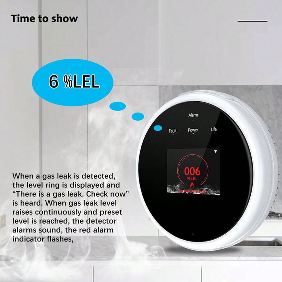 Sensor de alarma de gas WiFi 2 - Home Security Tools reseña y precio