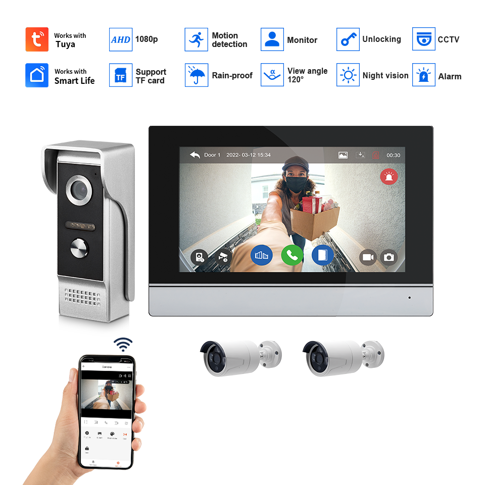 Pantalla IPS de 7 pulgadas, 2M - Home Security Prices reseña y precio