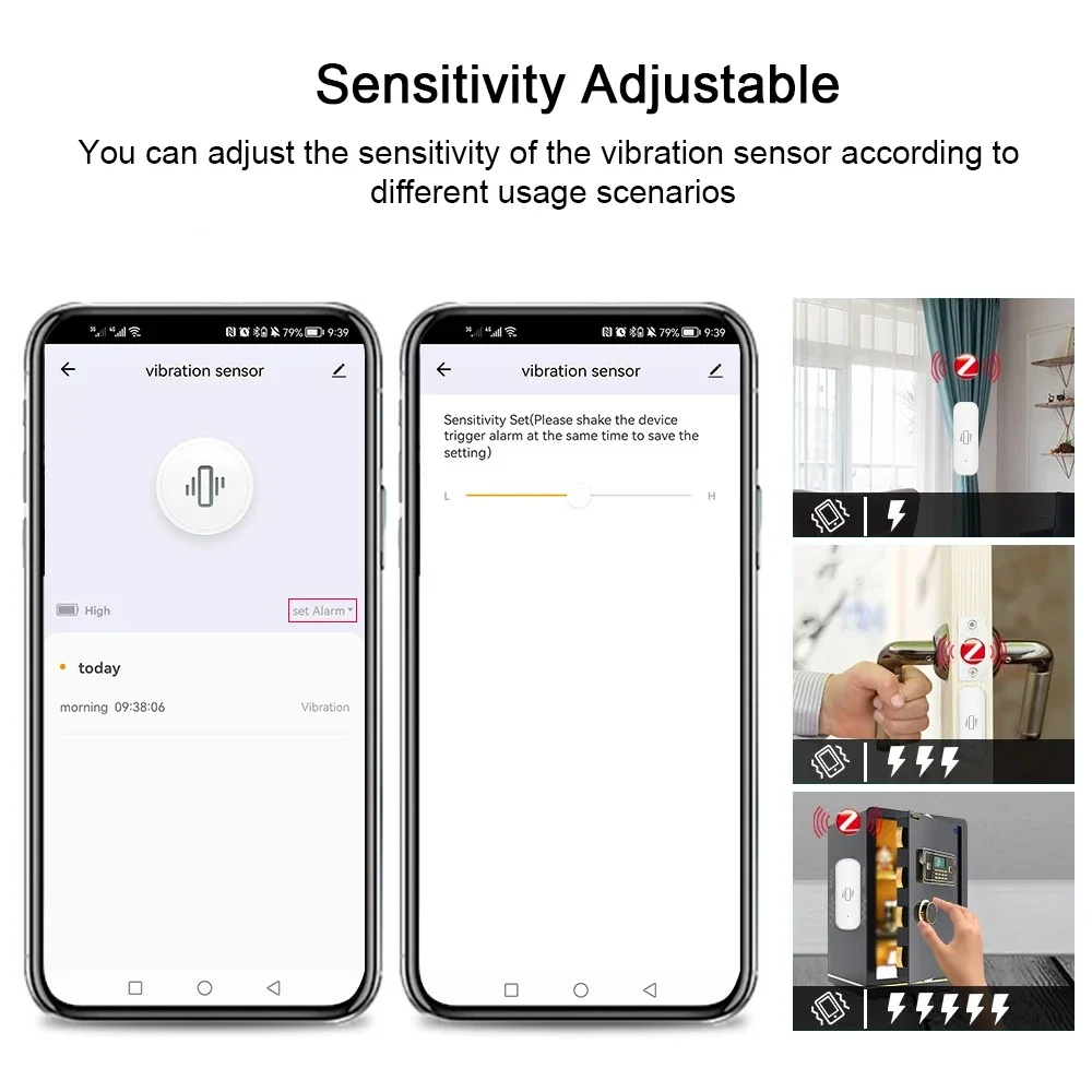 Sensor de vibración inteligent - Home Security With Alarm reseña y precio