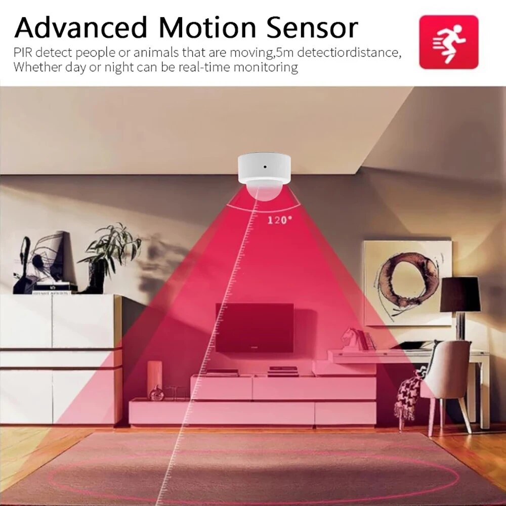 Zigbee-Mini Sensor de movimien - Home Security With Alarm reseña y precio