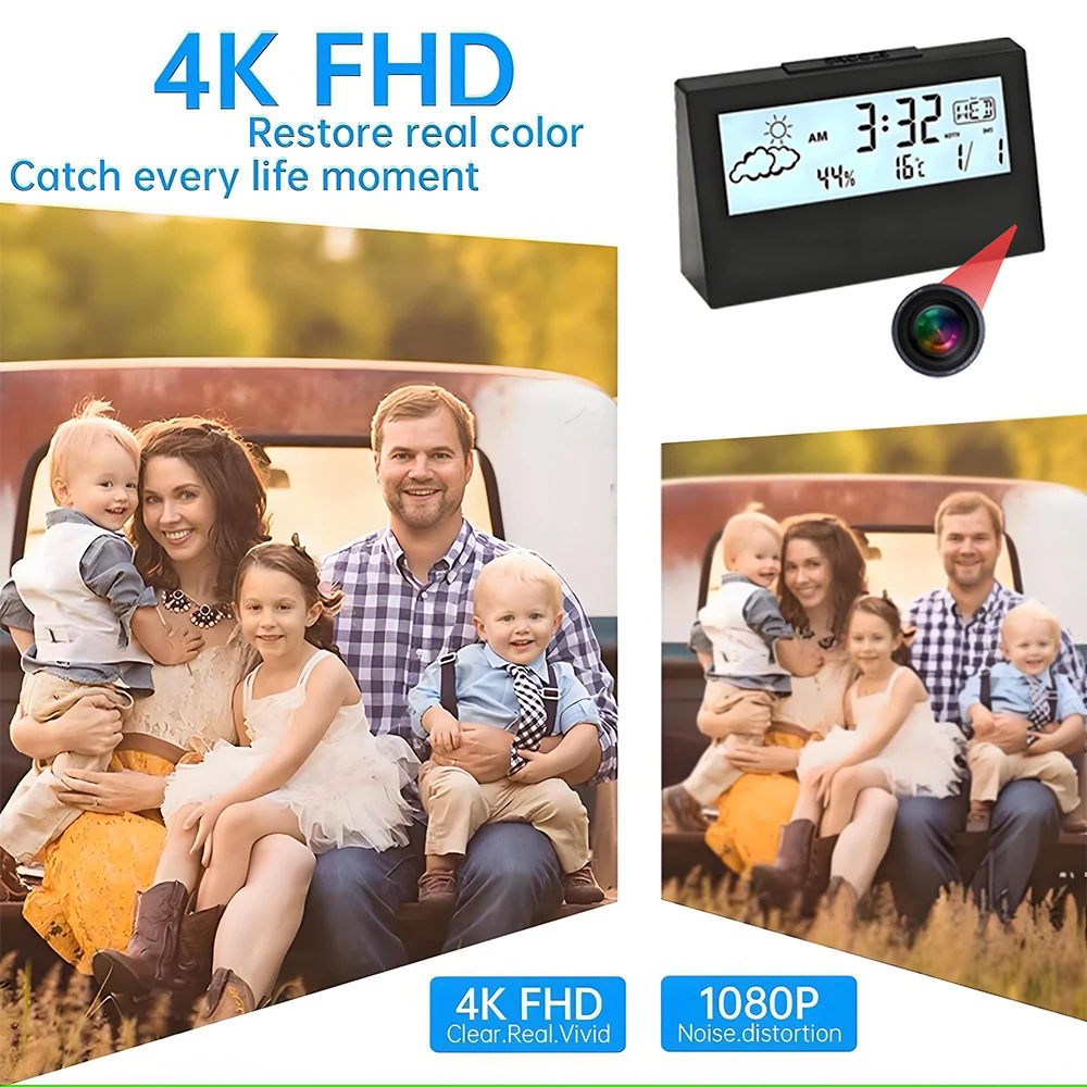 Cámara de Reloj WiFi 4K con De - Home Security Prices reseña y precio