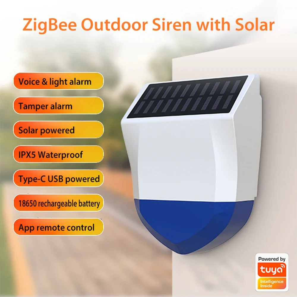 Tuya Smart Zigbee/Wifi sirena  - Alarm Siren Outdoor reseña y precio
